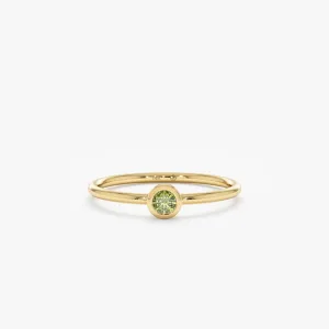 Natural Peridot Bezel Ring, Vienna SARAHELISE