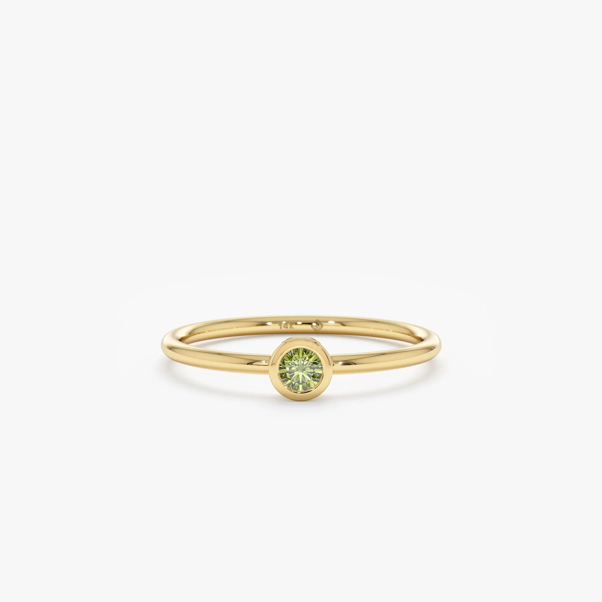 Natural Peridot Bezel Ring, Vienna SARAHELISE