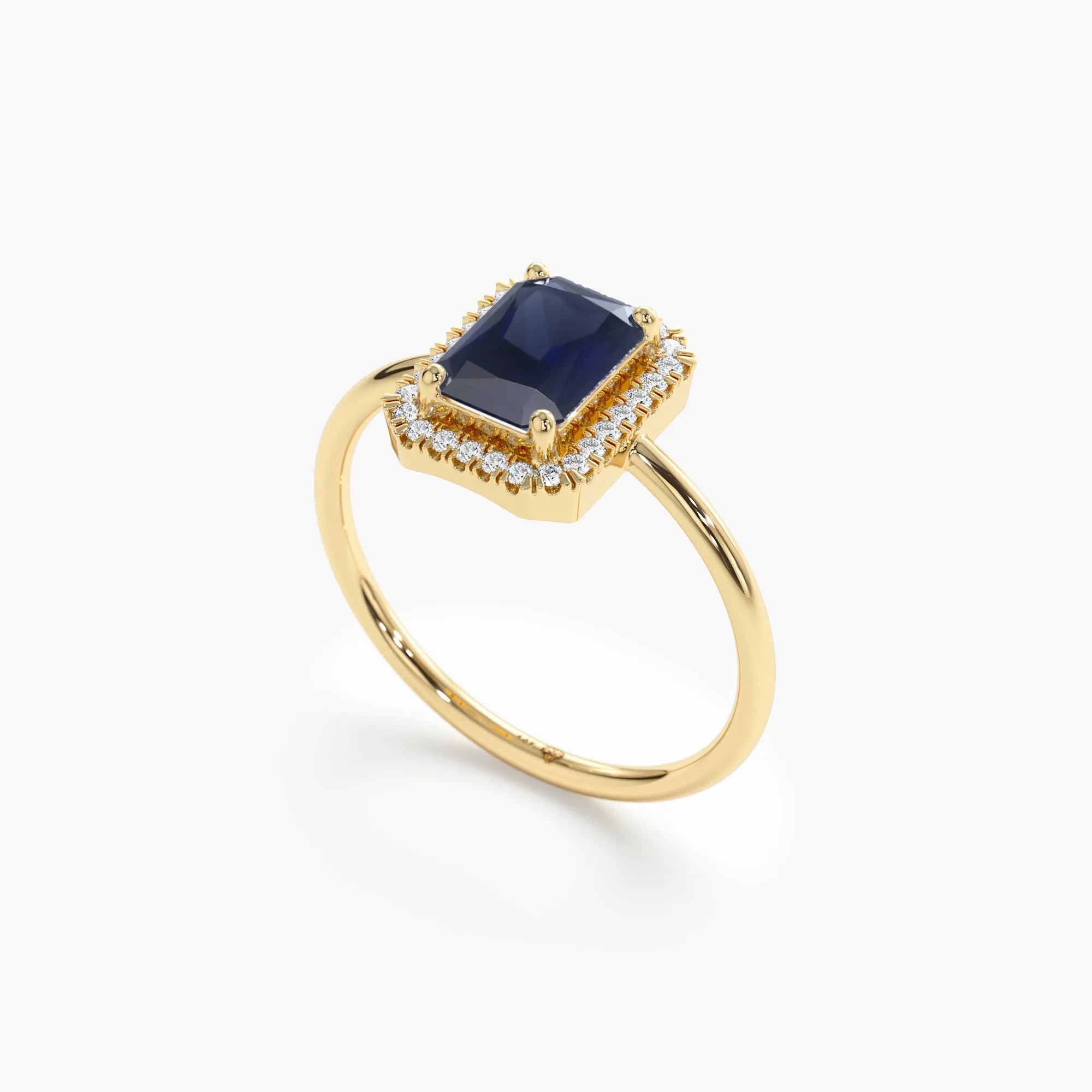 Natural Sapphire and Diamond Engagement Ring, Juliet SARAHELISE
