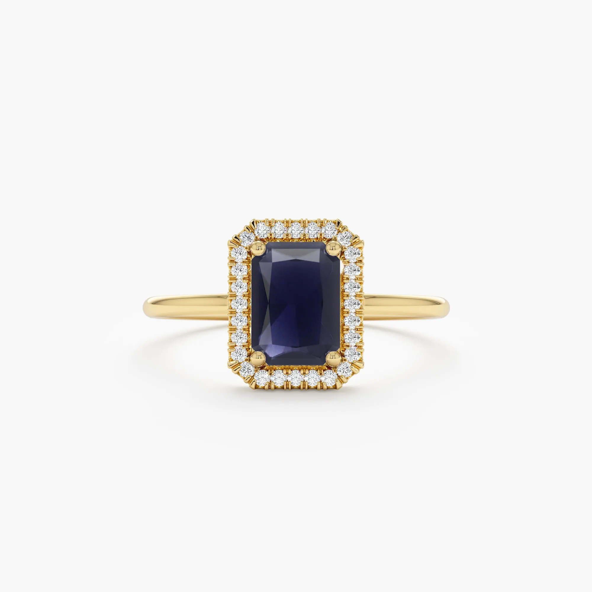 Natural Sapphire and Diamond Engagement Ring, Juliet SARAHELISE
