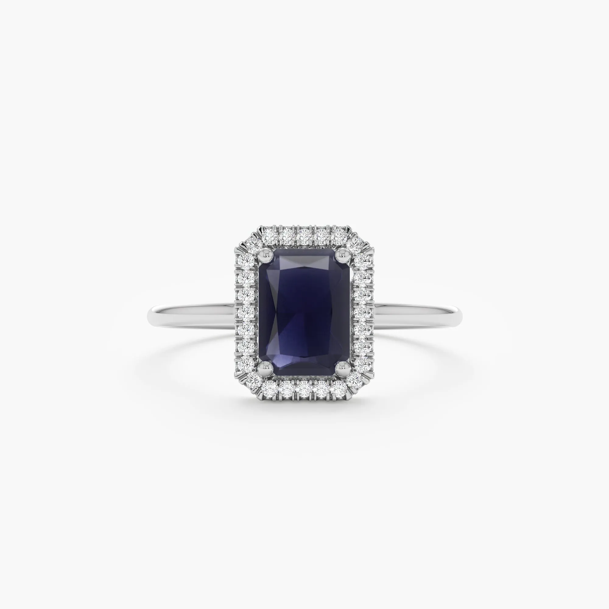 Natural Sapphire and Diamond Engagement Ring, Juliet SARAHELISE