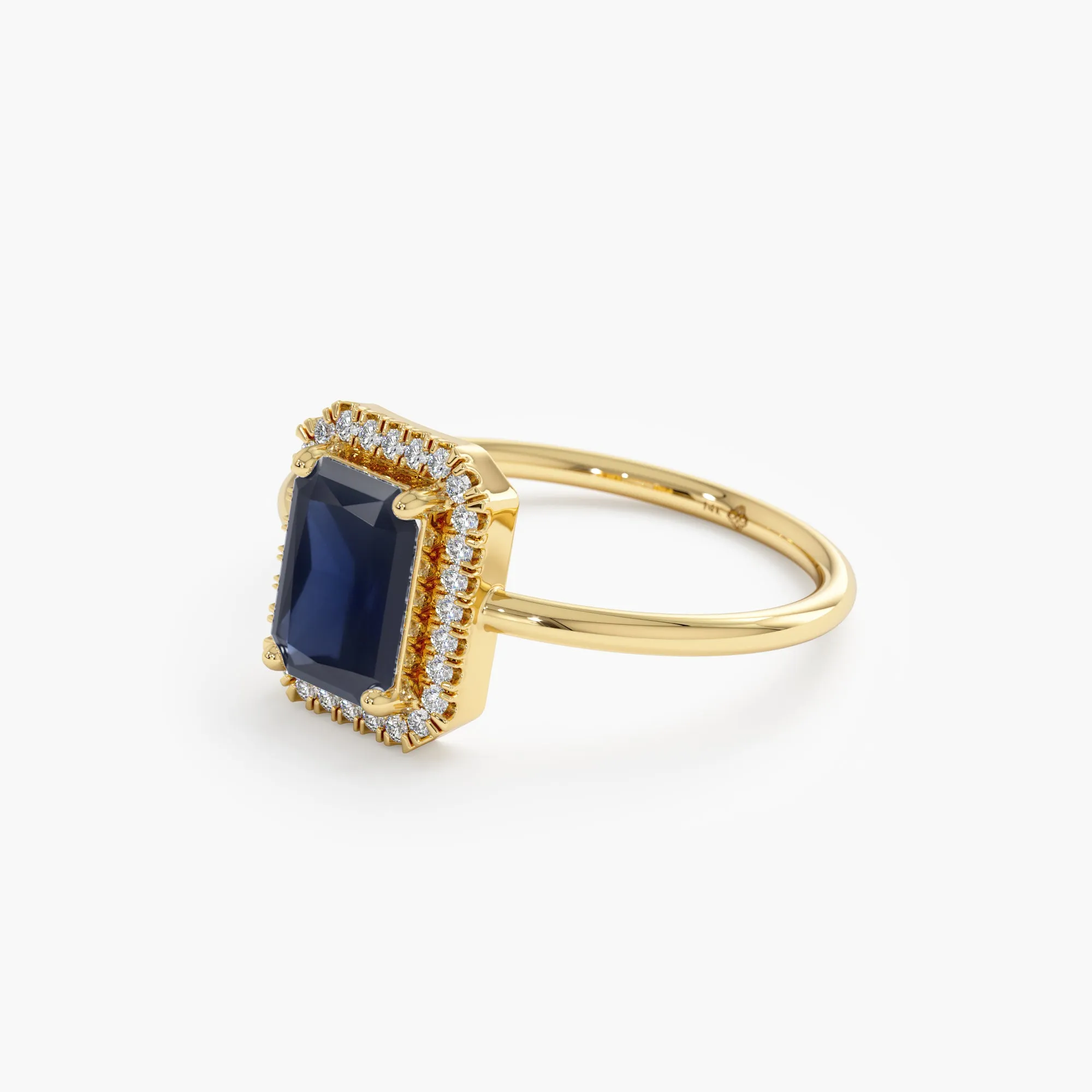Natural Sapphire and Diamond Engagement Ring, Juliet SARAHELISE