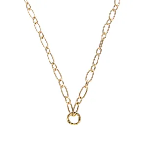 One-Station Charm Holder Mixed Oval Link Necklace Croghans