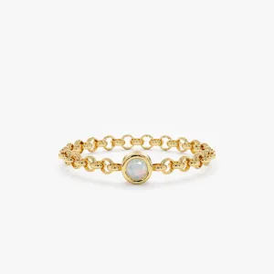 Opal Chain Ring, Adriana SARAHELISE