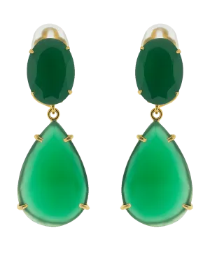 Oval And Pear Shape Earrings