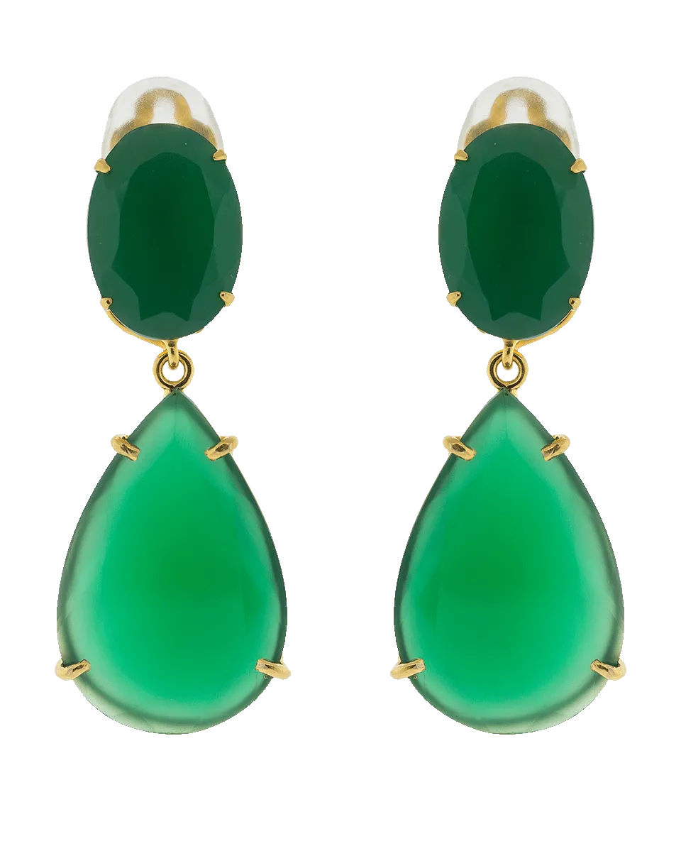 Oval And Pear Shape Earrings