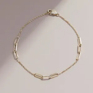 Paperclip Cable Chain Bracelet, Kelsey SARAHELISE