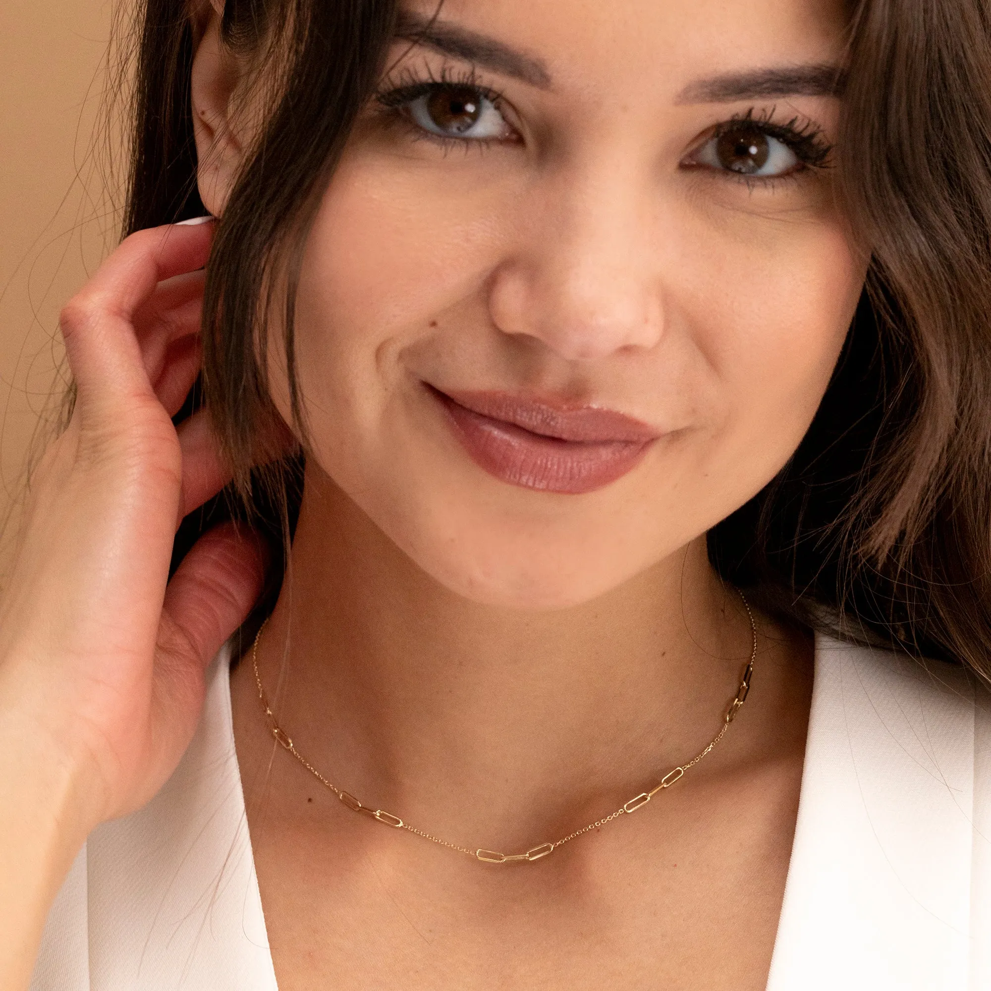 Paperclip Cable Chain Mix Necklace, Delilah SARAHELISE