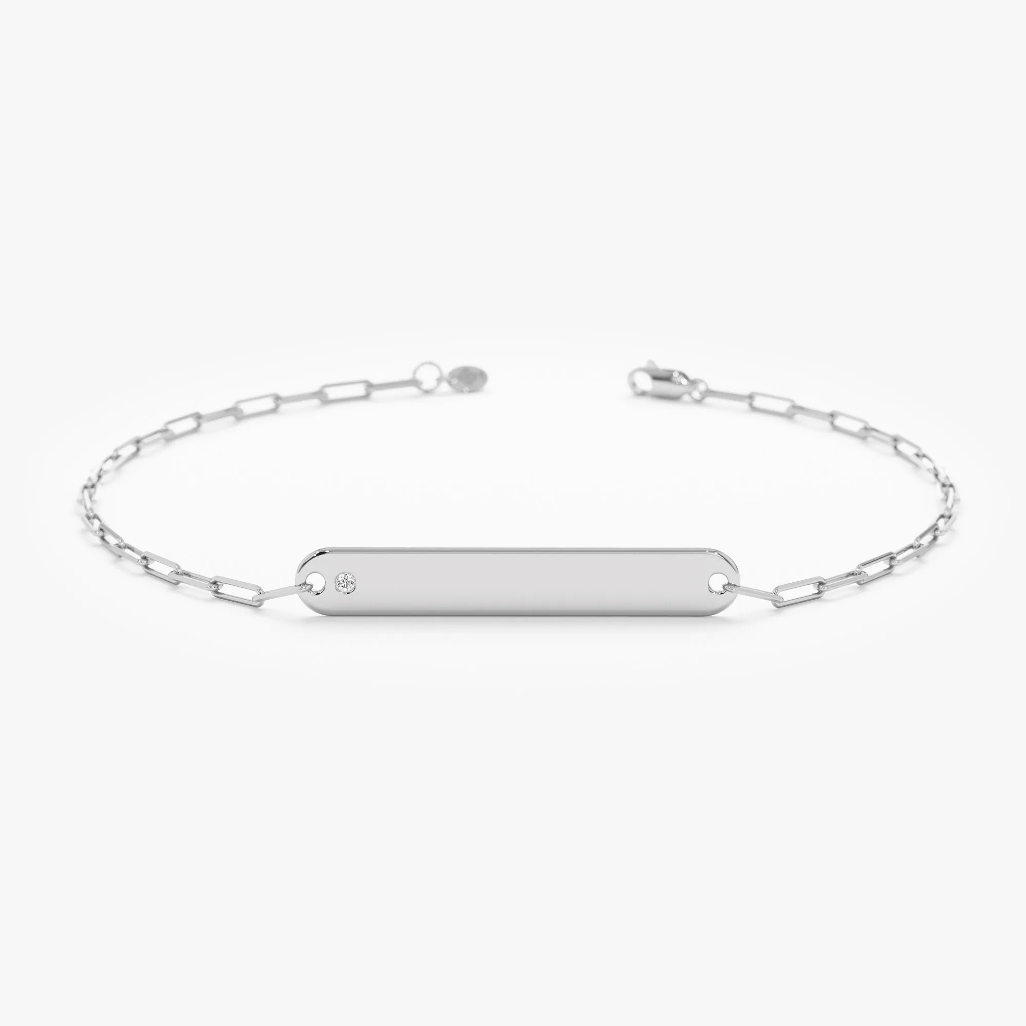 Paperclip Diamond Name Bracelet, Brooke SARAHELISE