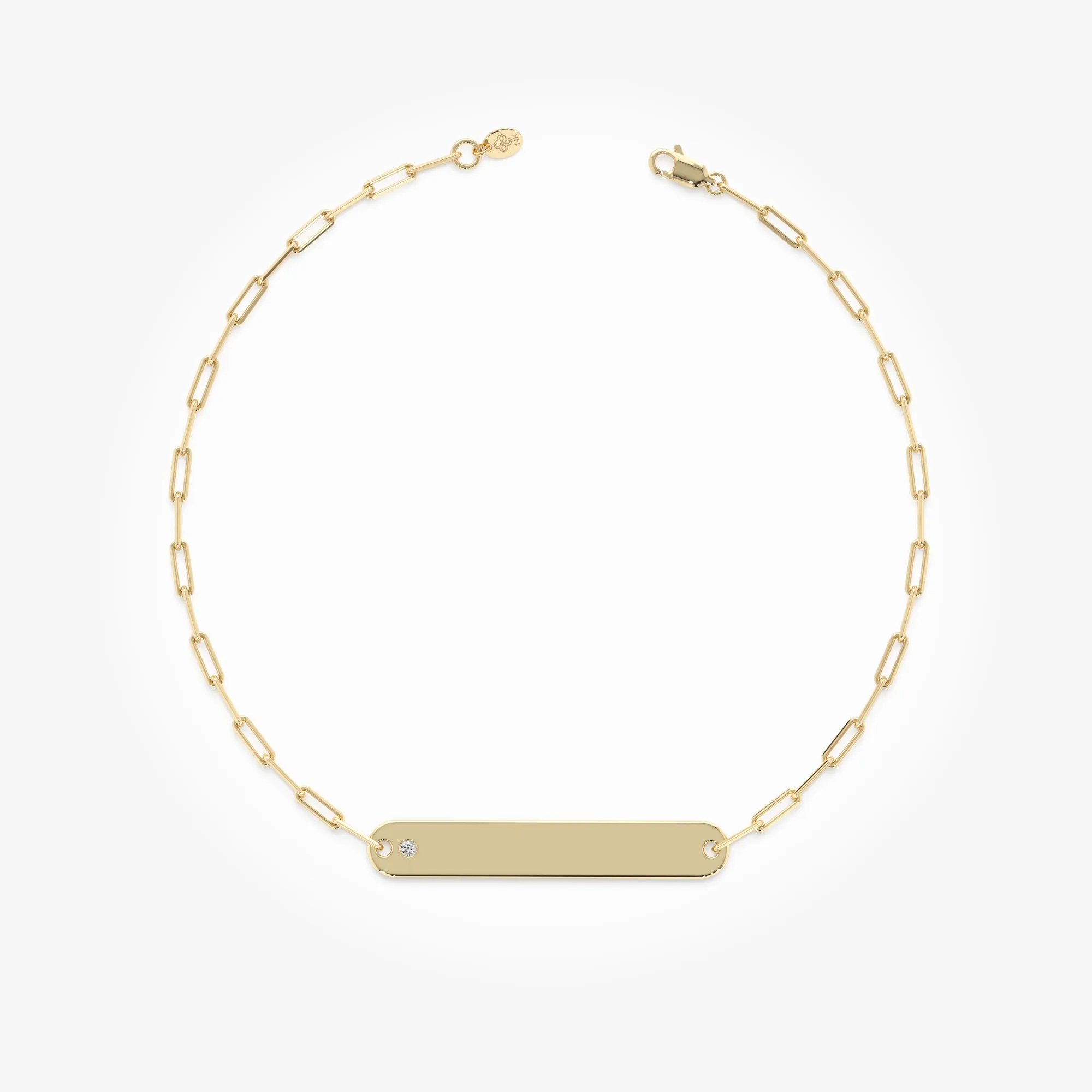 Paperclip Diamond Name Bracelet, Brooke SARAHELISE