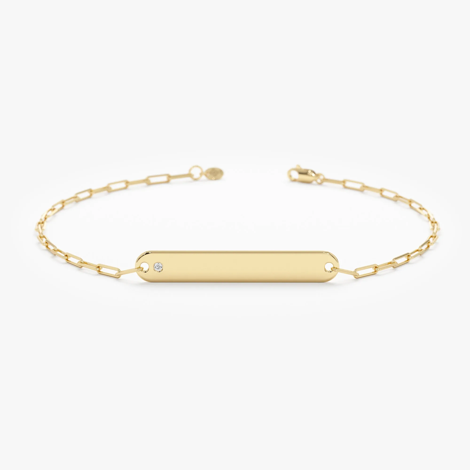 Paperclip Diamond Name Bracelet, Brooke SARAHELISE