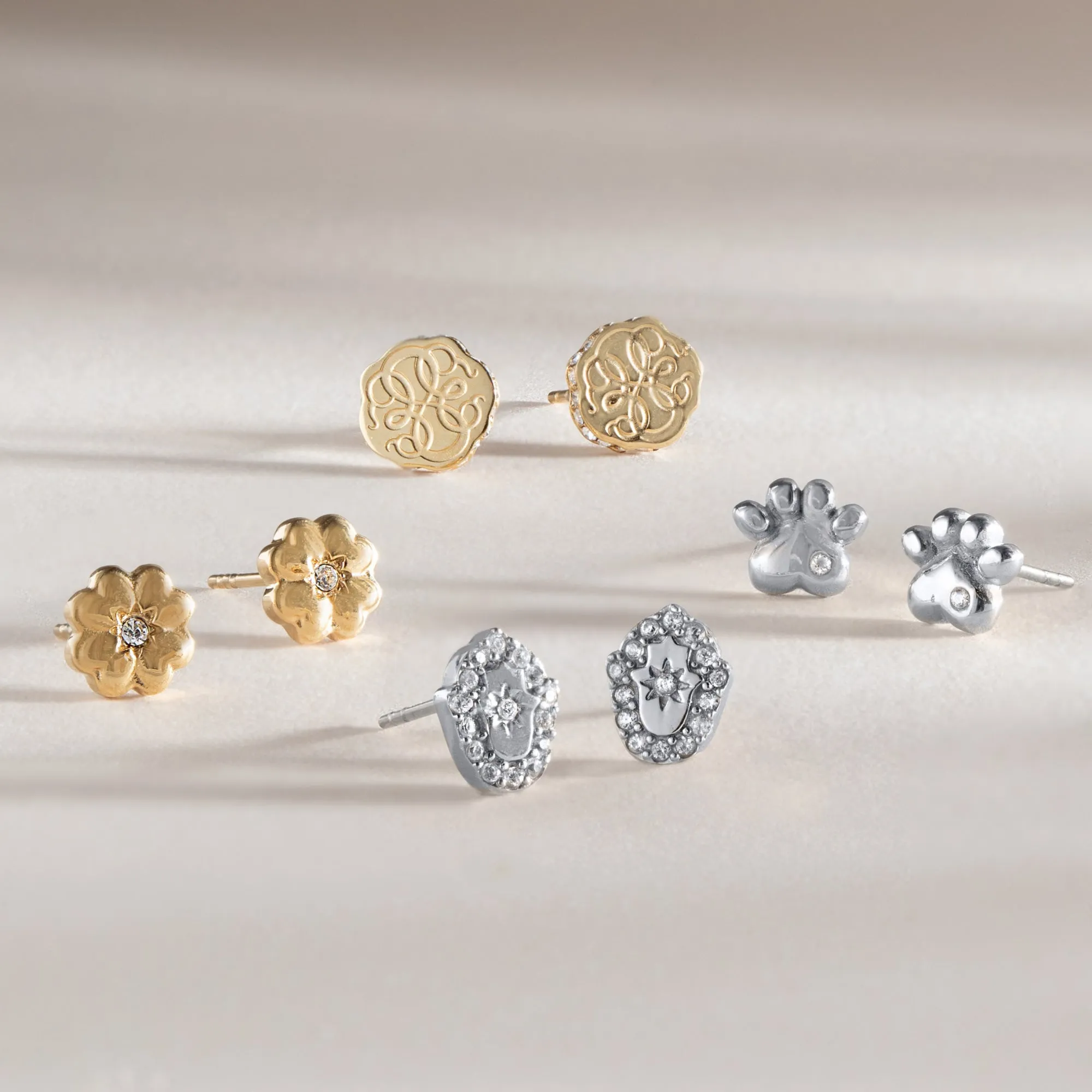 Path of Life Mini Stud Earrings