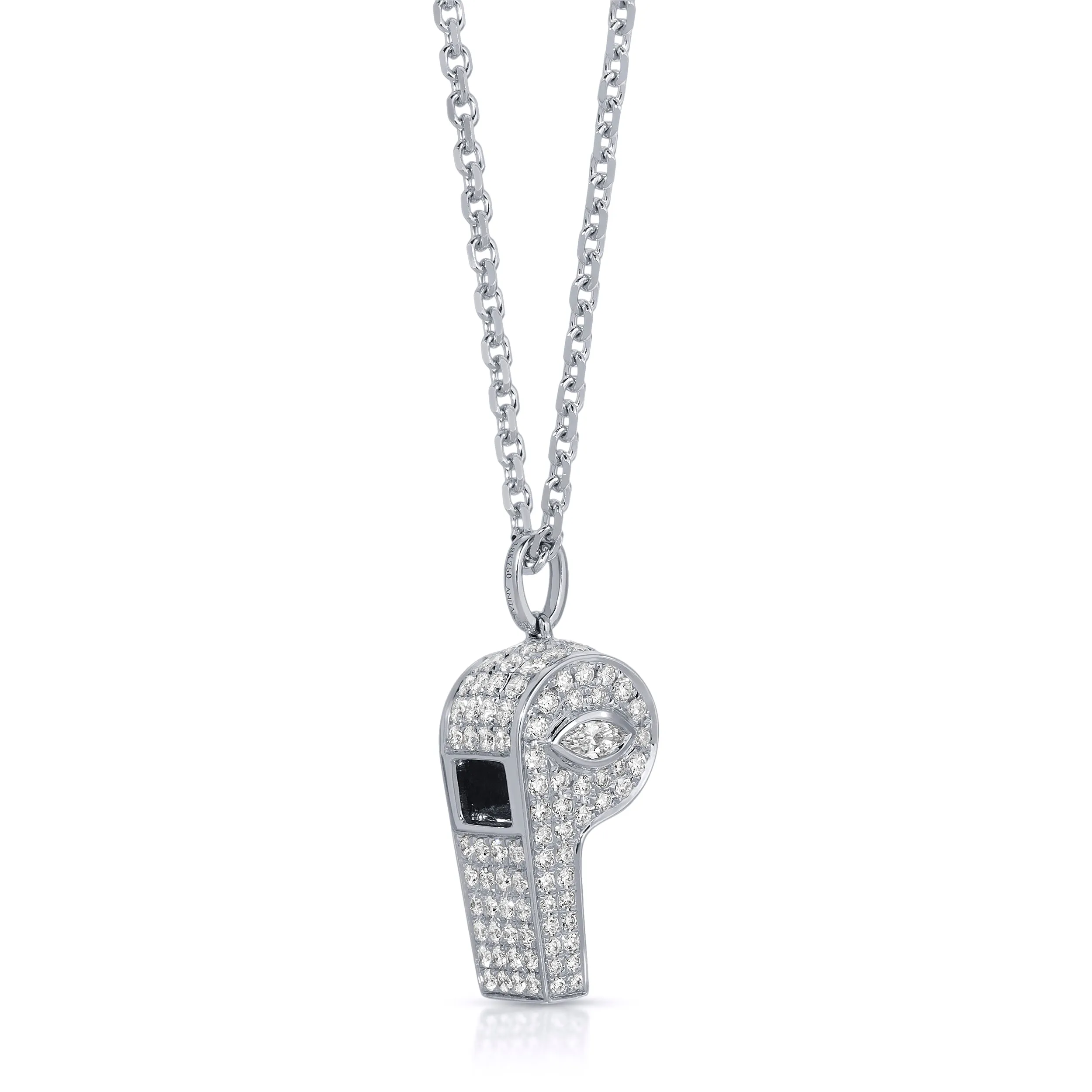 PAVE DIAMOND BABY WHISTLE WITH MARQUISE DIAMOND Anita Ko