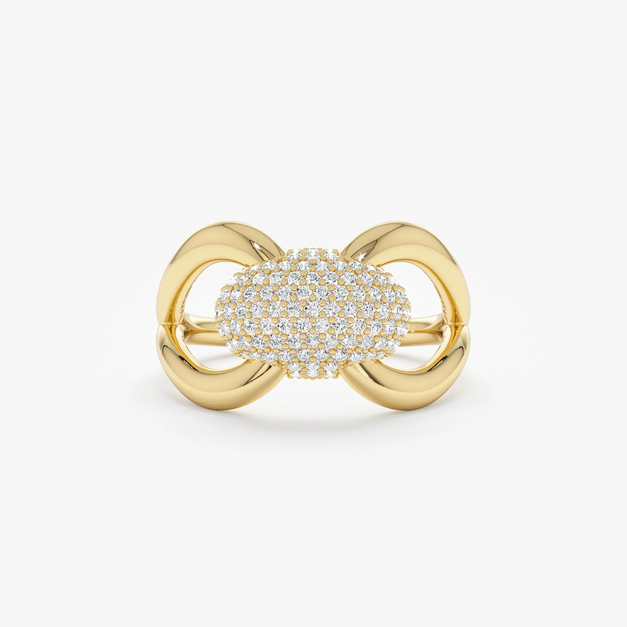 Pave Diamond Bow Ring, Izee SARAHELISE