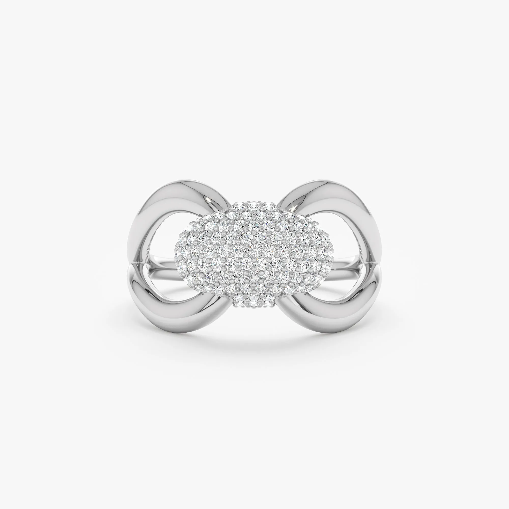 Pave Diamond Bow Ring, Izee SARAHELISE