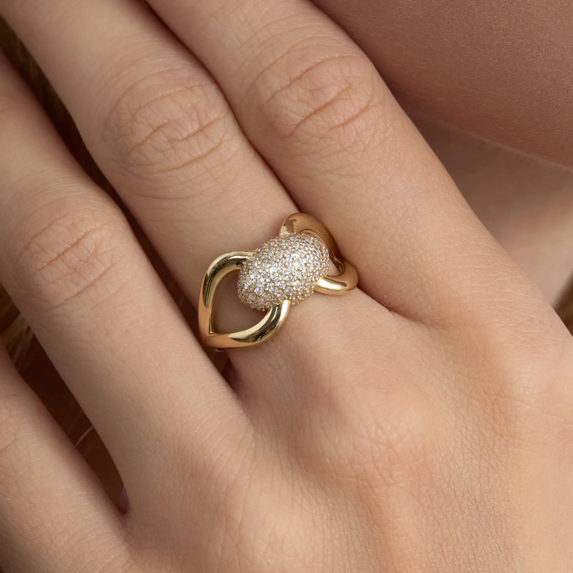 Pave Diamond Bow Ring, Izee SARAHELISE