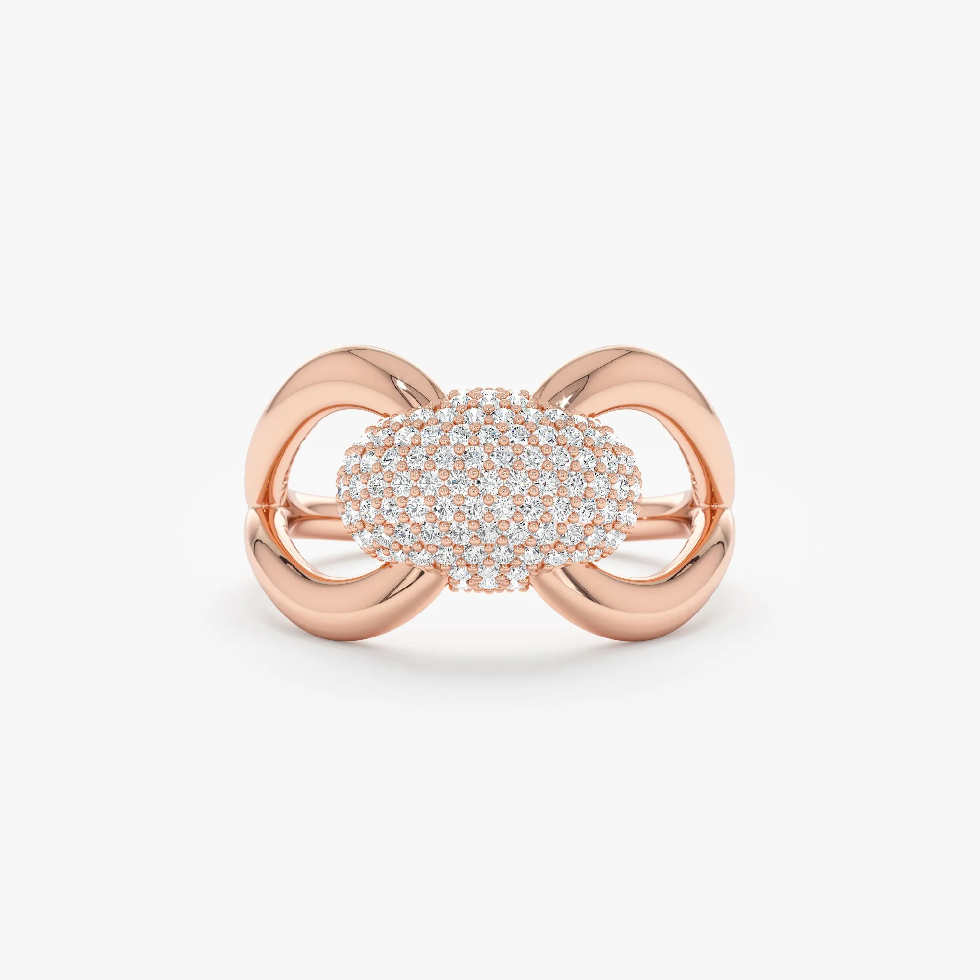 Pave Diamond Bow Ring, Izee SARAHELISE