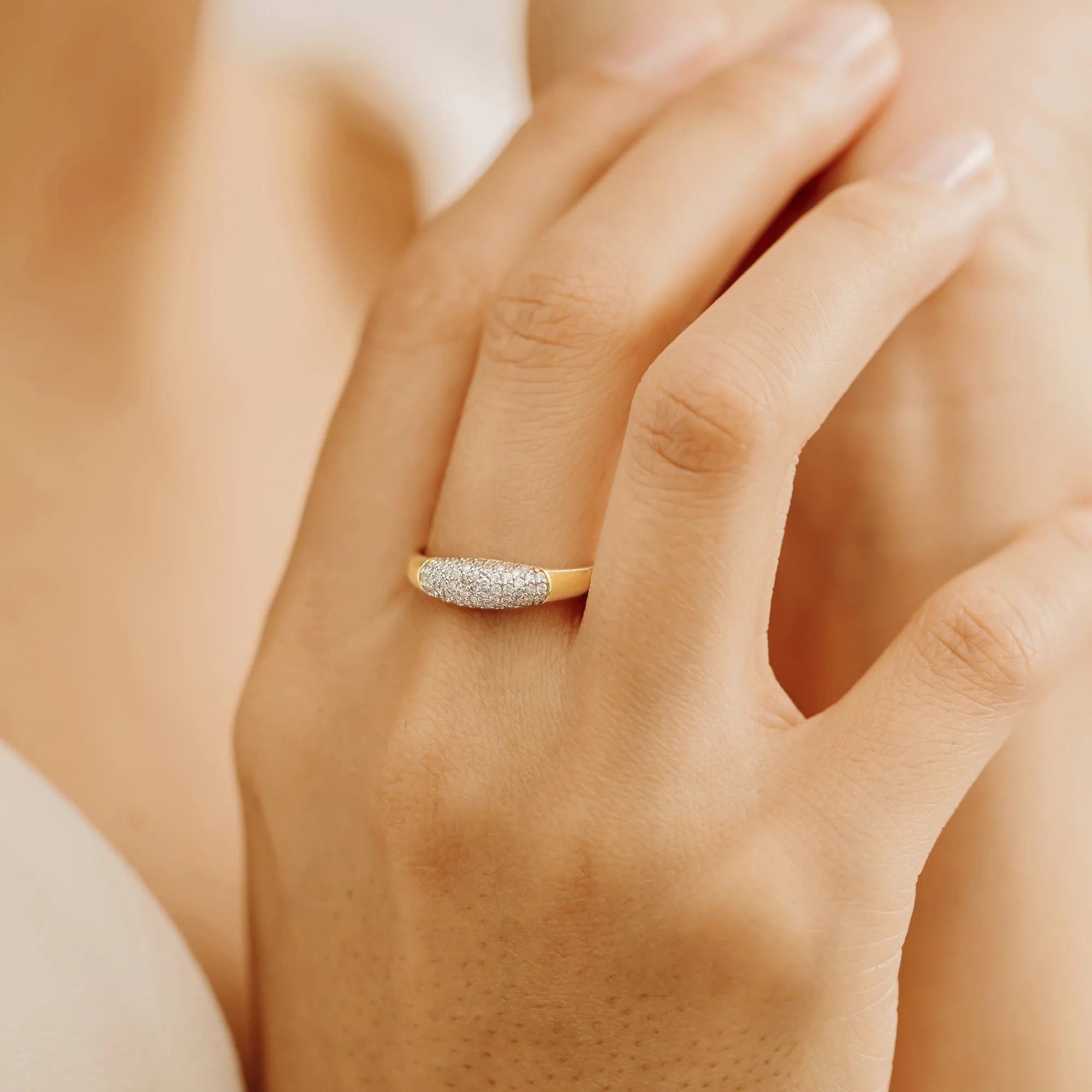 Pave Diamond Dome Ring, Amira SARAHELISE