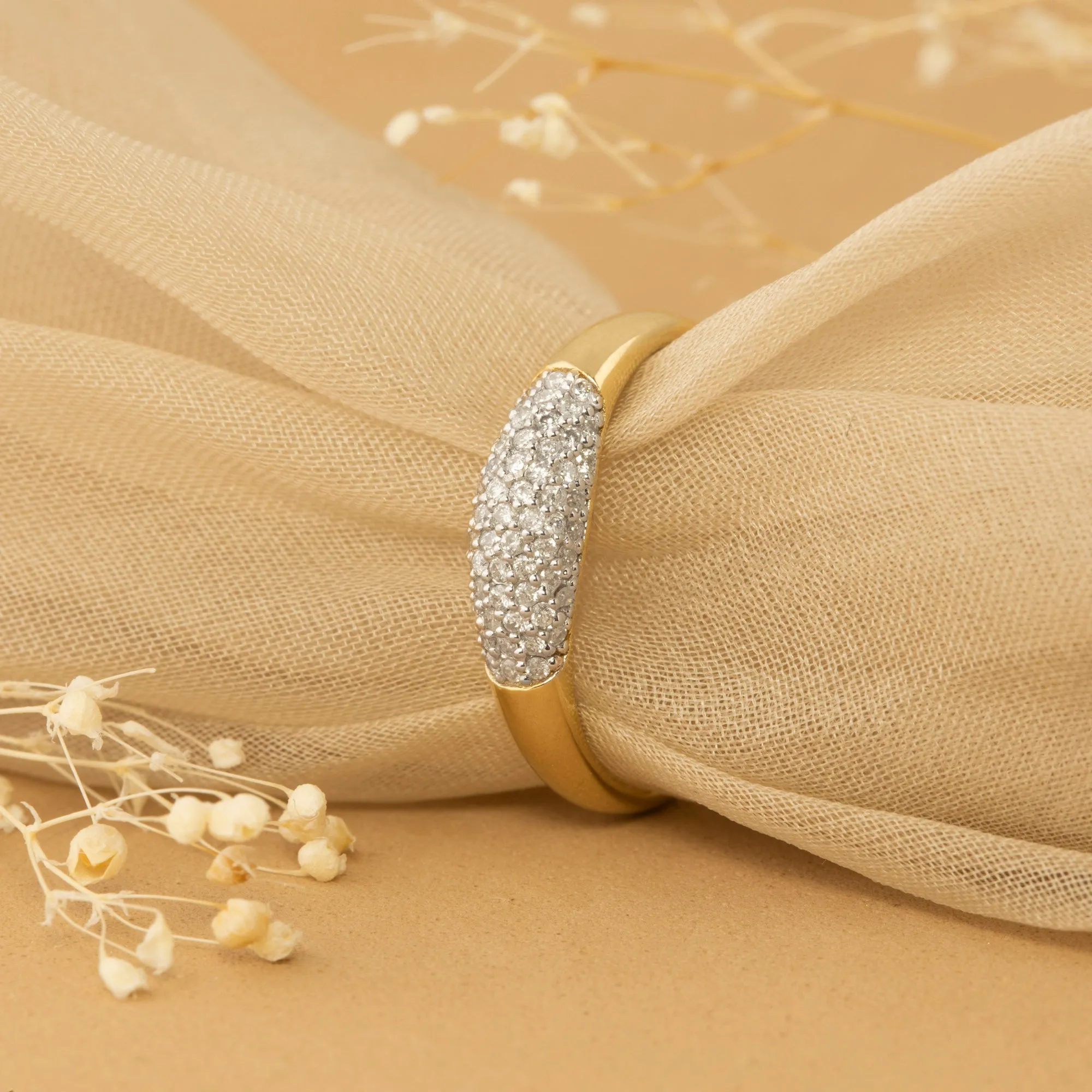 Pave Diamond Dome Ring, Amira SARAHELISE