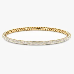 Pave Diamond Half Eternity Bracelet, Larissa SARAHELISE