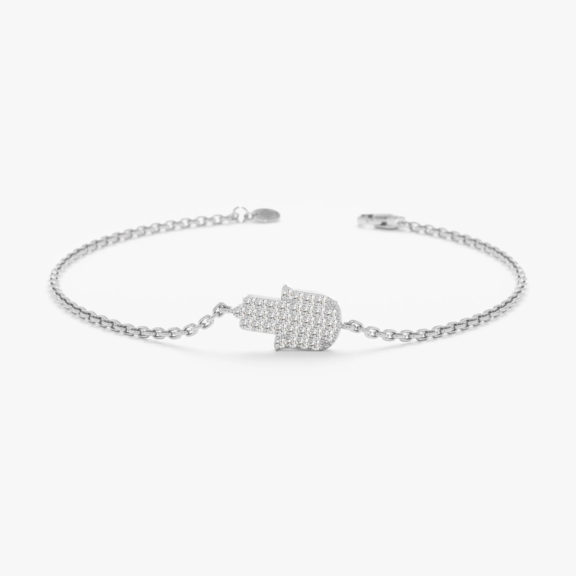 Pave Diamond Hamsa Hand Bracelet, Sera SARAHELISE