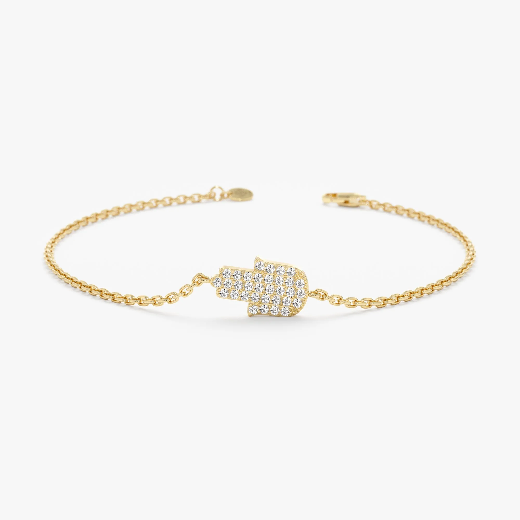 Pave Diamond Hamsa Hand Bracelet, Sera SARAHELISE