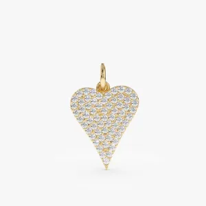 Pave Diamond Heart Charm, Lily SARAHELISE
