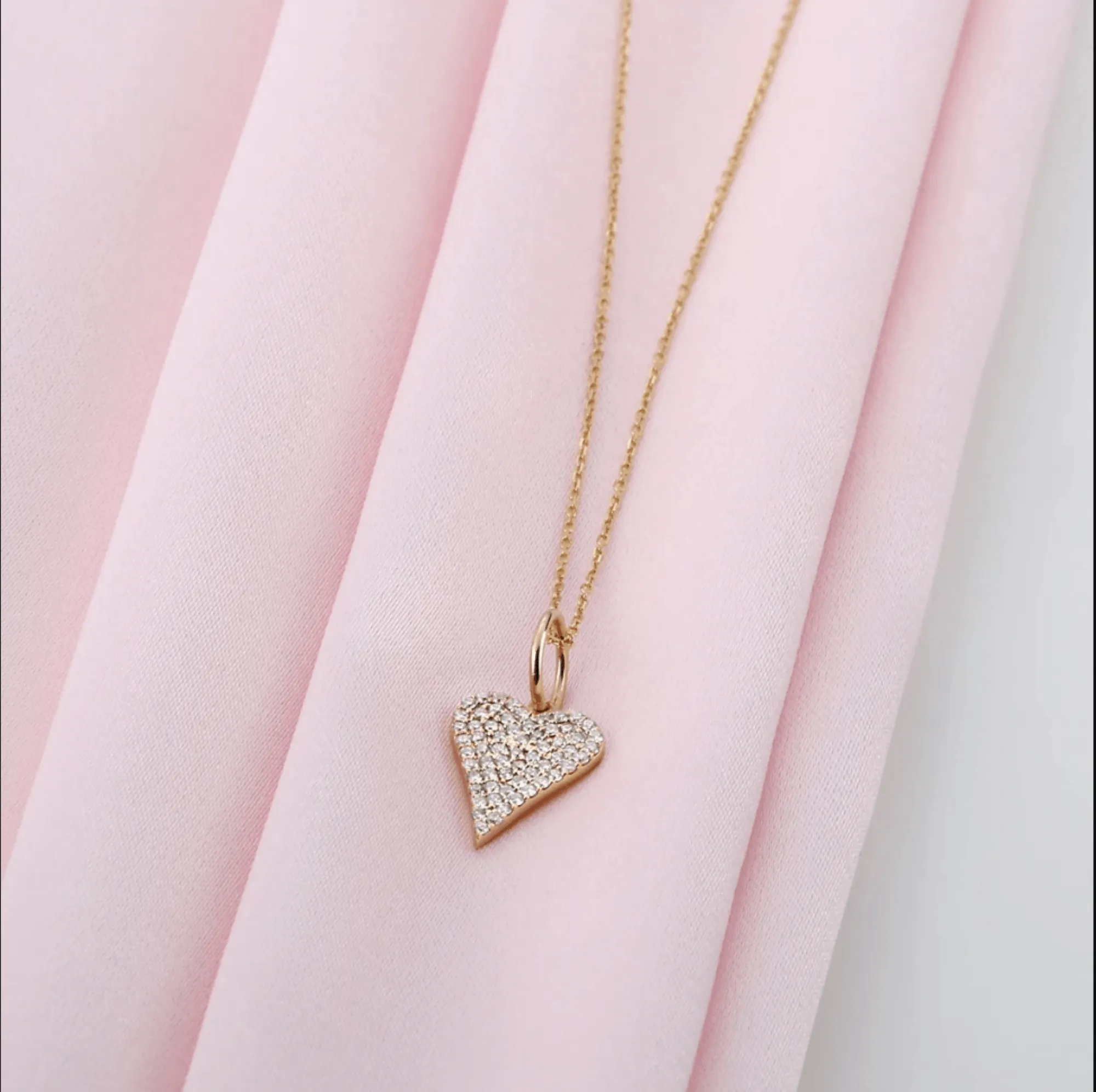 Pave Diamond Heart Charm, Lily SARAHELISE