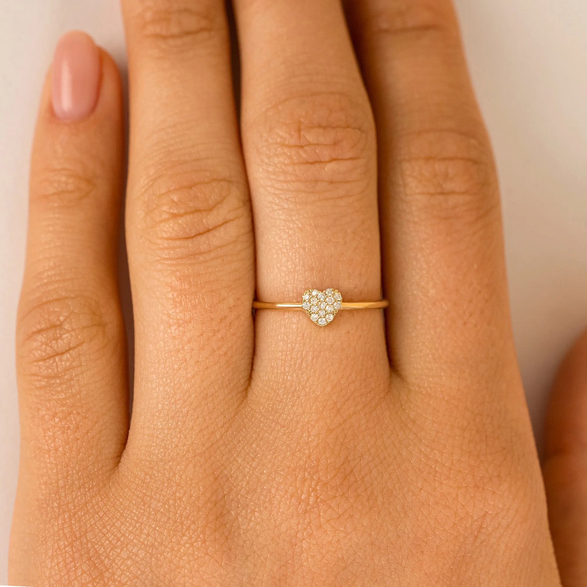 Pave Diamond Heart Ring, Taylor SARAHELISE