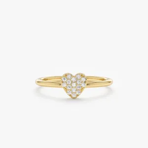 Pave Diamond Heart Ring, Taylor SARAHELISE