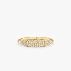 Pave Diamond Wide Ring, Pera SARAHELISE