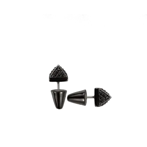 Pave Pyramid Stud Earring