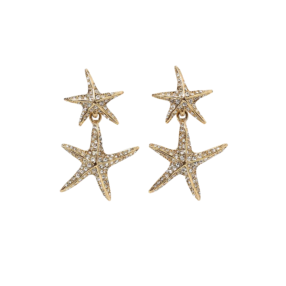 Pave Sea Star Drop Earrings