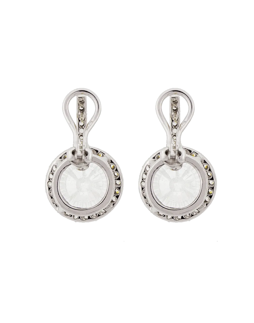 Pave Solitaire Drop Earrings