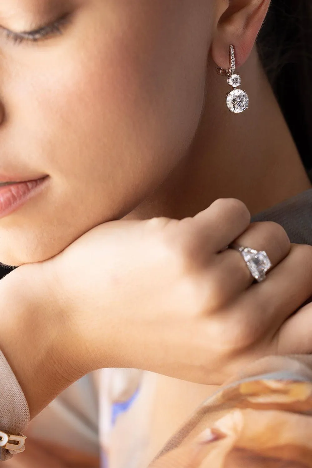 Pave Top Earrings