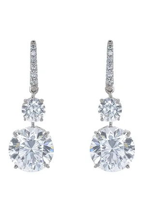 Pave Top Earrings