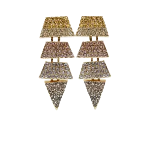 Pave Triangle Earrings
