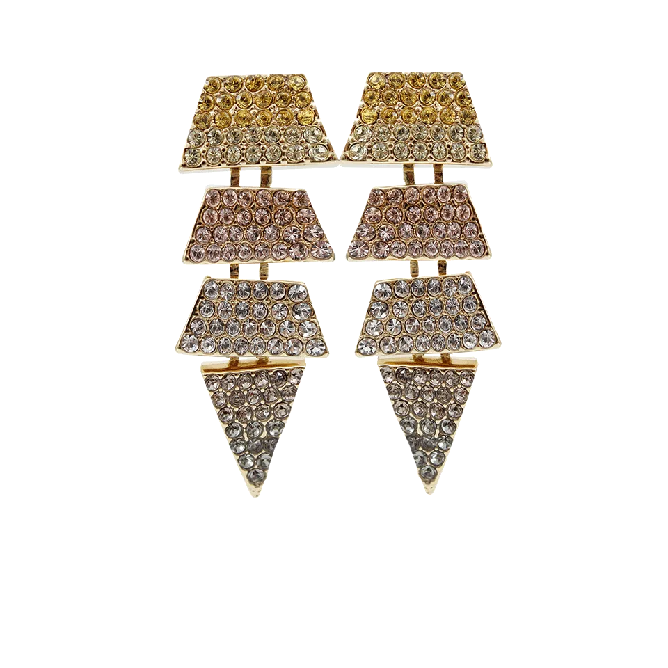 Pave Triangle Earrings