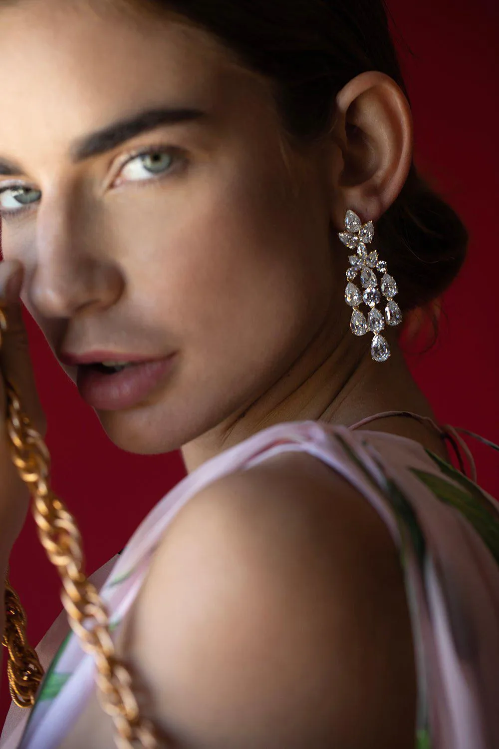 Pear Chandelier Earrings