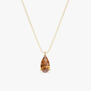 Pear-Cut Citrine Necklace, Haniya SARAHELISE