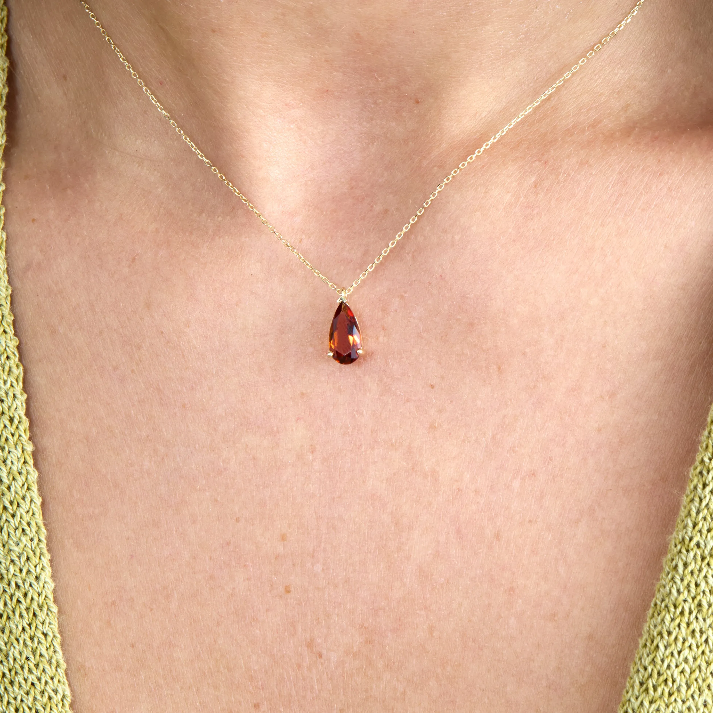 Pear-Cut Citrine Necklace, Haniya SARAHELISE