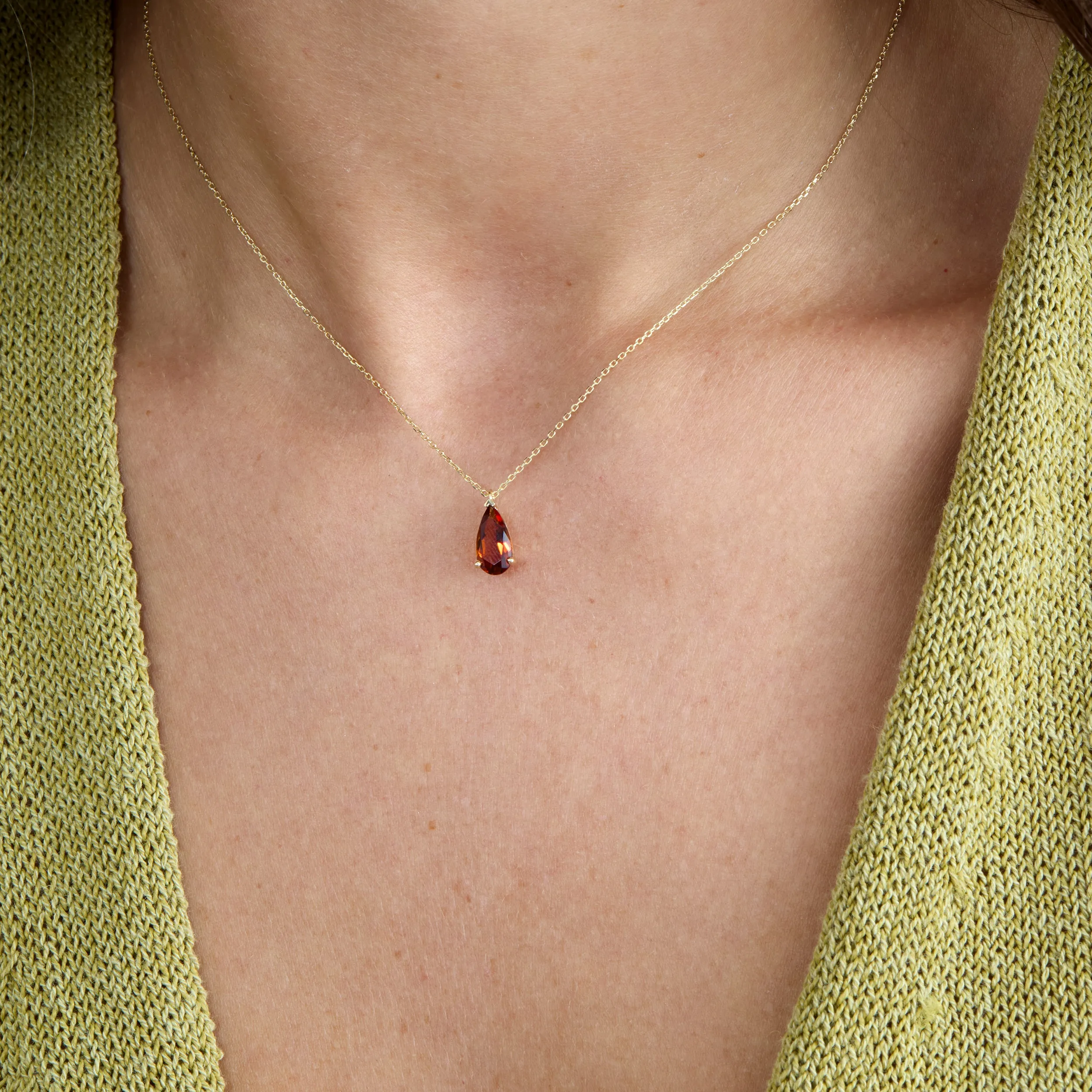 Pear-Cut Citrine Necklace, Haniya SARAHELISE