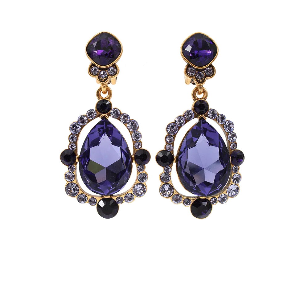 Pear Cut Drop Earrings