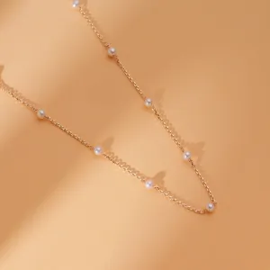 Pearl Station Necklace, Perla SARAHELISE