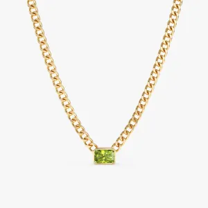 Peridot Cuban Chain Necklace, Karsyn SARAHELISE