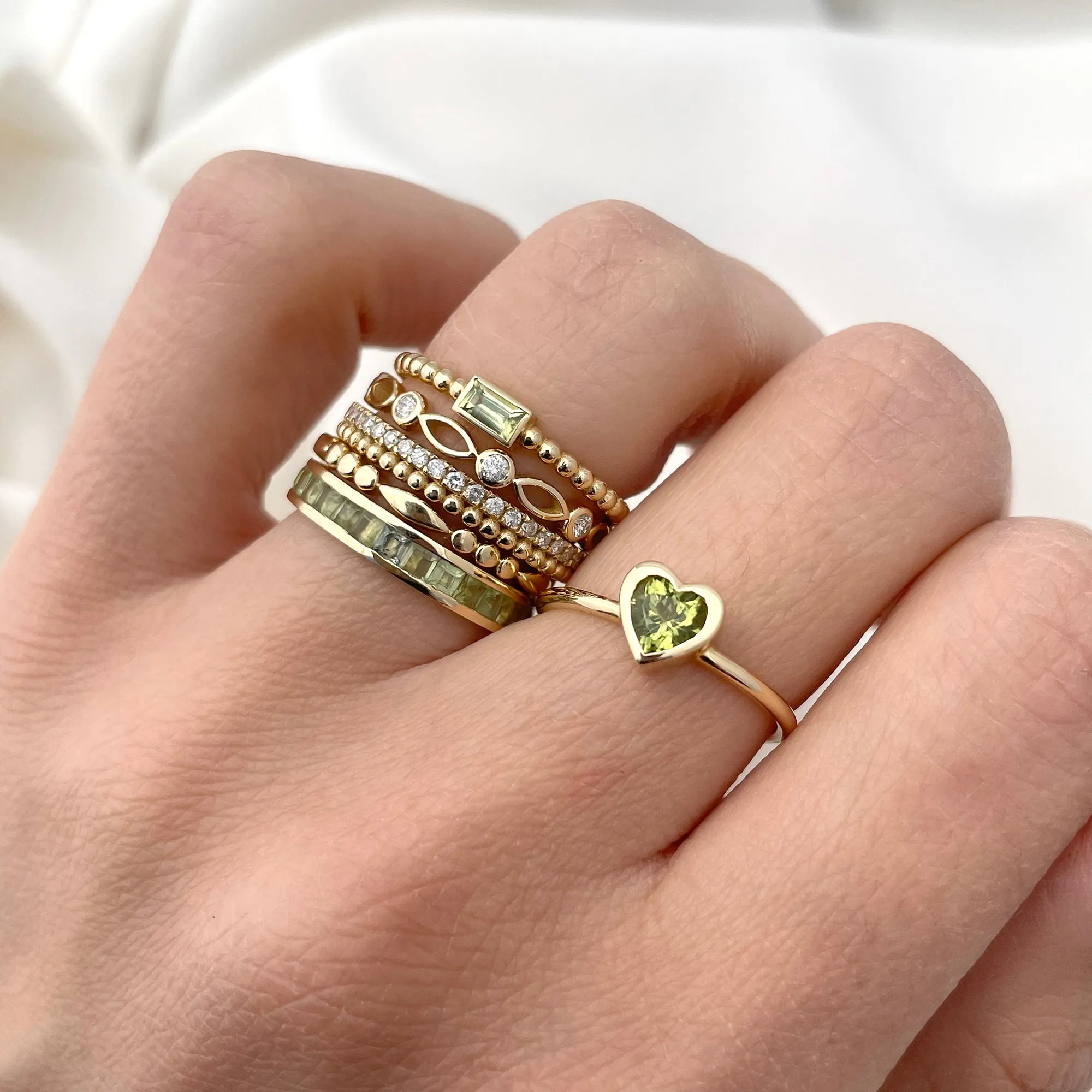 Peridot Heart Ring, Ashly SARAHELISE