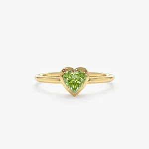 Peridot Heart Ring, Ashly SARAHELISE