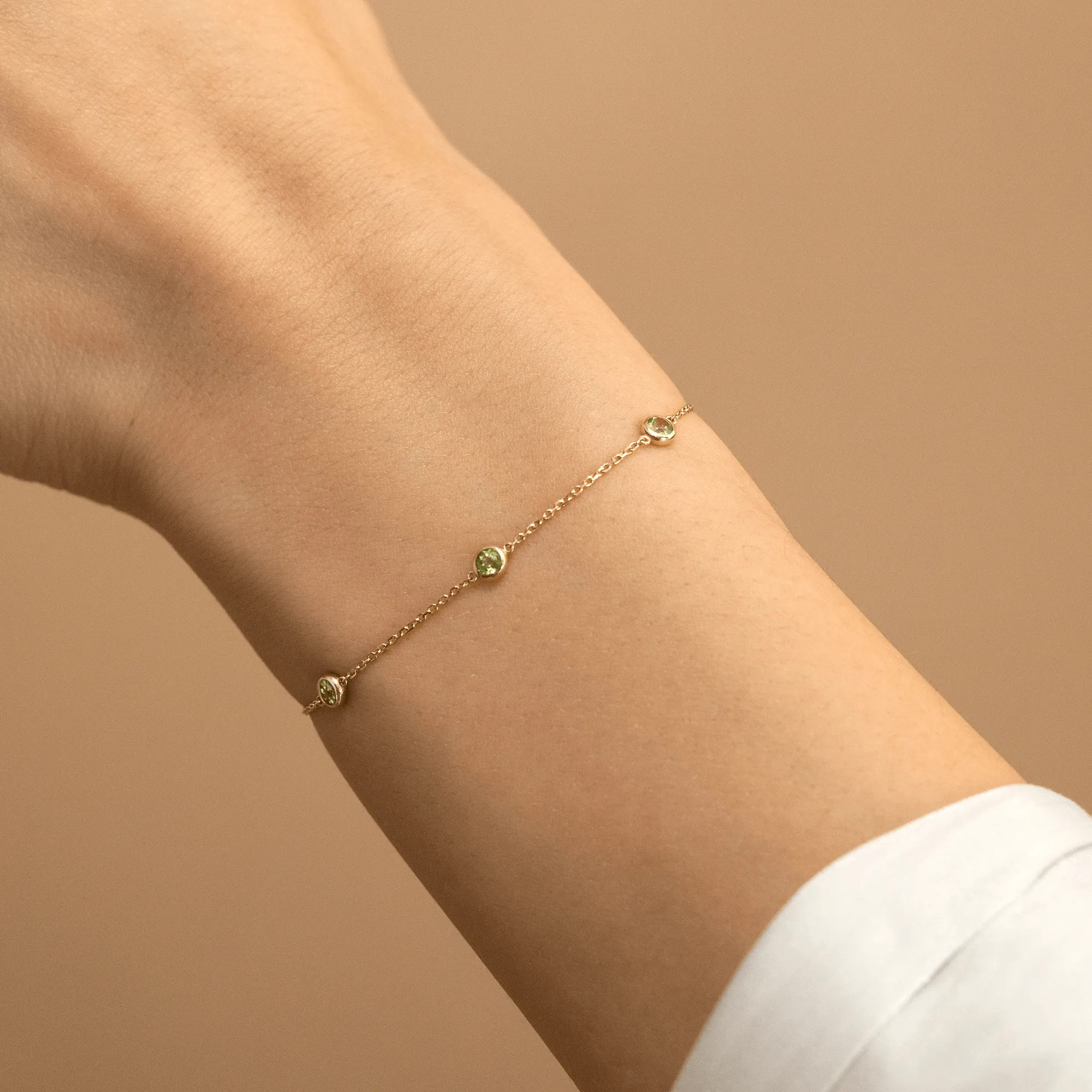 Peridot Station Bracelet, Tanya SARAHELISE