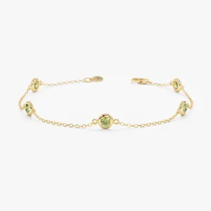 Peridot Station Bracelet, Tanya SARAHELISE