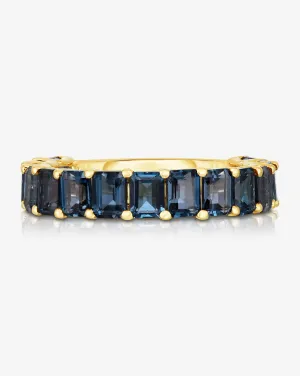 Petite Emerald Cut London Blue Topaz Ring Ring Concierge